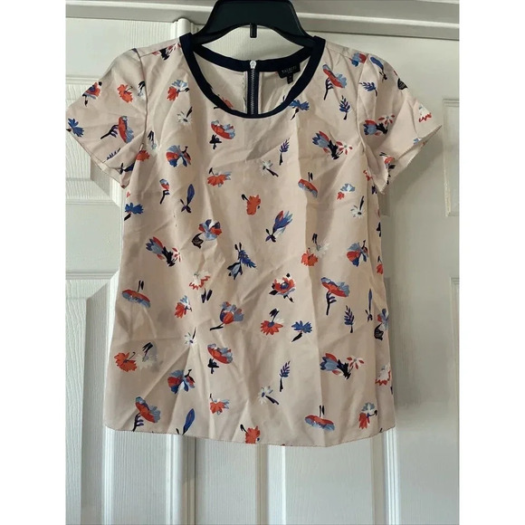 Talbots Tops - Talbots Petites Womens Top Size 0P Floral Quarter Zip Flower Boho CottageCore